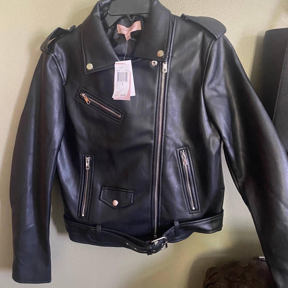 Philosophy faux leather jacket size 8